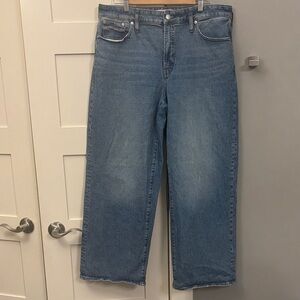 Madewell Curvy Perfect Vintage wide leg jean 32 denim blue jeans